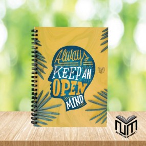 Notebook- Always Keep an open mind (Lined)